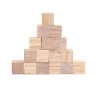 Generic Square Wood Cubes Smooth Surface Woodcrafts, Non- Natural Wooden Blocks for Artists DIY Creations (20mm (20 Pieces))