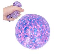 Generic Squeeze Ball Highly Flexible Anxiety Relief Toy for Children Above 3 Years Old,Great for Improving in Hands (Purple)
