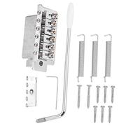 Generic ST Guitar Tremolo Bridge with Roller for Smooth Vibrato Motion Suitable for Musicians of All Levels Copper-Zinc Alloy and Steel Construction (Silver)