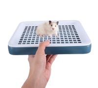 Generic Stable Small Pet Toilet Tray for Rabbits and Chinchillas, Versatile Square Plastic Litter Box Suitable for Pet Cages and Outdoor Use, Bunny Training Litter Pan