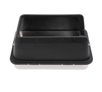 Generic Stainless Steel Anti Splashing Litter Box Removable High Sides Extra Large Cat Litter Box Easy Cleaning (Black)