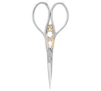 Generic Stainless Steel Antique Tailor Scissors Durable Sewing Tools for Embroidery, Scrapbook and Crafting, European Classical Design for Home Use (Silver Golden Flower)