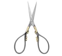 Generic Stainless Steel Antique Tailor Scissors Durable Wear Resistant Shears for Sewing Crafting for Household DIY 1pc (Black Gold Flower)