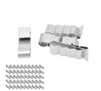Generic Stainless Steel Cable Management Clips Durable 4 Wire Cable Clamp for Photovoltaic Solar Panel, 50pcs Suitable for Photovoltaic Module Frame