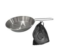 Generic Stainless Steel Camping Fry Pan Folding Handle Multipurpose Nonstick Skillet
