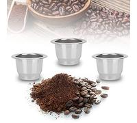Generic Stainless Steel Coffee Capsule Cup Convenient Refillable for Machines 4-Pack