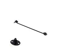 Generic Stainless Steel Door Hook, 14'' Hook and Eye Latch, Black, Modern Style, Wall Mount, Adjustable Easy Install, Door Latch