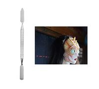 Generic Stainless Steel Double Ended Scar Wax Spatula Special Effects Makeup Tool for FX Artists Stainless Steel L Applicable scene: Professional Makeup Artists (S)