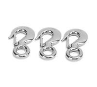 Generic Stainless Steel Eye Slip Hook with Safety Latch Heavy Duty Marine Lifting Hook for Rigging and Hoisting Tasks 3 Pack (1T)