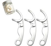 Generic Stainless Steel Floss Pick,Reusable Metal Dental Flosser with Keychain,Floss Holder and Refillable Floss Pick,Minimalist Portable Permanent Teeth Cleaner Oral Care Tool-3pcs