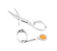 Generic Stainless Steel Folding Scissors Portable Durable Tool for Traveling Fishing Art - Silver 1pc