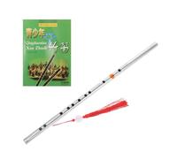 Generic Stainless Steel G Key Flute Metal Chinese Wind Instrument with Traditional Design, Portable and Sturdy for Beginners and Technical Musicians, for Solo Performances