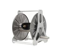 Generic Stainless Steel Garden Hose Holder Kit, Wall Mounted Garden Hose Reel 100M Capacity Water Hose Storage Rack with 360° Rotatable Handle for Home Garden Lawn