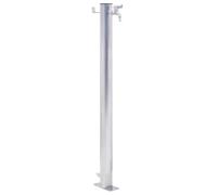 Generic Stainless Steel Garden Water Column, Free-Standing Outdoor Faucet with Hook, Suitable for Irrigation, Car Washing, and Pet Showering (80 cm #01)