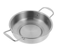 Generic Stainless Steel Hot Pot Wok 18cm Small Cooking Pan for Home Kitchen Noodle Pot and Korean Cooking Suitable for Stir-Fry and Soup