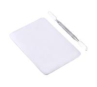 Generic Stainless Steel Makeup Palette Modern Texture Mixing Tools for Home and Professional Use, Small Friends or Yourself, Rectangle Shape for Foundation and Lip Colors, 4.5 X 3.0 Inches