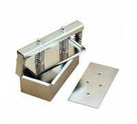 Generic Stainless Steel Meat Shaping Tool Food Press Professional-Grade Spring Tension Easy Release Plate Suitable for Cooking Slicing Food Processing, 1KG, Removable Bottom