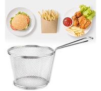 Generic Stainless Steel Mini Chips Fry Basket Heavy Duty Food Presentation Tool for Restaurant Kitchen Food Contact Safe