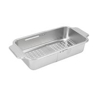 Generic Stainless Steel Over the Sink Colander Strainer Basket, Extendable Strainer Basket for Wash Vegetables and Fruits, Drain Cooked Pasta & Dry Dishes (Large 24 Inch)
