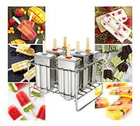 Generic Stainless Steel Popsicle Mold Durable Easy-to-Use Homemade Ice Lolly Mold for Kids and Families, Stainless Steel Stick Holder for Freezer DIY Ice Cream Making