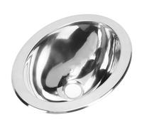 Generic Stainless Steel Round Bar Sink with Drain Hole Polished Kitchen Sink Mobile Living Space