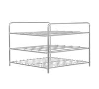 Generic Stainless Steel Test Tube Container, Laboratory Test Tube Shelf, 1pc Silver 25 Holes Three-Tier Design for Colleges and Industrial and Mining Enterprises