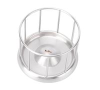 Generic Stainless Steel Tortoise Feeder Shallow Mouth Design Food Bowl for Pet Turtles, Ideal Reptile Accessories (Large)