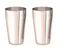 Generic Stainless Steel Tumblers, 2 Pcs, 300 ml, Brushed Finish, Ideal for Water, Juices, Iced Tea, Lassi, Milk, Beer and Cocktails