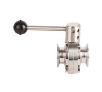 Generic Stainless Steel Valve, Durable Clamp Valve for Pharmaceutical, 304 Stainless Steel, Quick Connecting, Easy Operation (OD 32mm/1.26in)