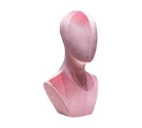Generic Stand Mannequin Head Model Hat Display Rack Holder Foam Flannel Lightweight Sturdy Portable Suitable for Jewelry Store Shopping Mall Barbershop Sa, Pink