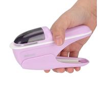 Generic Stapleless Stapler Labor-Saving ABS Stapling Machine for Office and School Use, Ergonomic Handheld Binding Tool in Black (Purple)