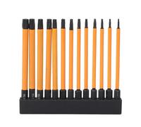 Generic Star Bit Set, 13 Pcs Alloy Steel Magnetic Star Bits T5-T40 with Storage Rack for Construction Automotive Repair and Projects