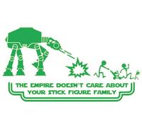 Generic Star.Wars Vs Pencil Figure Family Vinyl Decal Sticker Car Van Truck Window Bumper… (Grass Green)