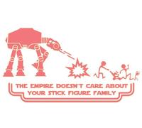 Generic Star.Wars Vs Pencil Figure Family Vinyl Decal Sticker Car Van Truck Window Bumper… (Pink)