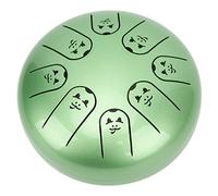 Generic Steel Tongue Drum 5.5in Animal Pattern 8 Notes Chakra Tank Percussion Instrument for Relaxation and Inspiration,Green