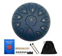 Generic Steel Tongue Drum 6 Inch 11 Notes, G tone Hand Pan Drum with Carry Bag, Music Book, Mallets, Finger Picks, Stickers for Kids Adults Beginner Gift for Families/Friends