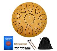 Generic Steel Tongue Drum 6 Inch 11 Notes, G tone Hand Pan Drum with Carry Bag, Music Book, Mallets, Finger Picks, Stickers for Kids Adults Beginner Gift for Families/Friends