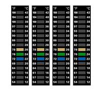 Generic Stick On Thermometer Strips - 4pc Aquarium LCD Thermometer Patch | Self-Adhesive Thermograph Sticker For Tank | Accurate Temperature Thermograph For Fermentation Tanks