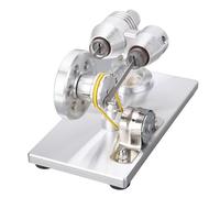 Generic Stirling Engine Generator Exquisite Technology Experimental Toy for Children's Science Projects, CNC Machined Frame, Stainless Steel Plate Operation for Classroom Demonstrations