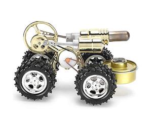 Generic Stirling Engine Model Toy Car Motor Exquisite Educational Physics Experiment Kit for Adults Zinc Alloy 6.2x4.5x3.5 Mechanical Engineers