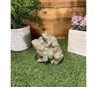 Generic Stone Garden Piggyback Frog Pair Ornament