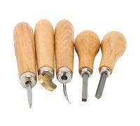Generic Stone Setting Jewelry Tools Set of 5 Prong and Bezel Jewelry Stone Setting Kit for Professional Jeweler Beginners, Wood Handle, Beech Wood for Accurate