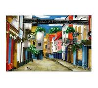 "Generic" Stonegate York, Questoe12 x 8 hand painted ceramic wall plaque in vibrant colours, backed in felt with wall hanger, each is unique as it is all hand painted,£26+pp.