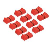 Generic Straight Slide Potentiometer Flat Push Knob Plastic Flat Push Knobs for Potentiometer,Guitar, Console, Volume,Bass Insert Shaft 8x1.2mm/0.31x0.05 Inch Red Pack of 10