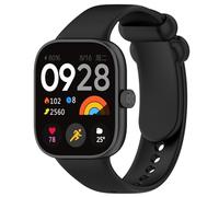 Generic Straps Compatible with Redmi Watch 4, Adjustable Silicone Sport Watch Band, Black, 27mm, Unisex, Smart Watch Strap, Water Resistant, Running, Bluetooth, MIUI Wear OS