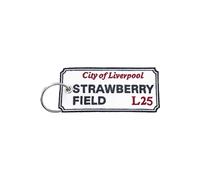 Generic Strawberry Field, Liverpool Road Sign Keyring in White Generic White One Size