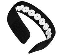 Generic Stress Relief Adjustable Acupressure Head Wrap for Scalp Massage and Muscle Relaxation Portable Black Acupuncture Belt for Work or Study