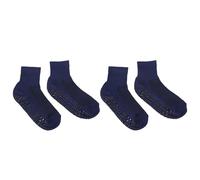 Generic Stretched Wide Socks with Grips, Breathable Non-Slip Design for Obese and Elderly, Ideal for Leisure and Sports, 2 Pairs, Dark Blue (S)