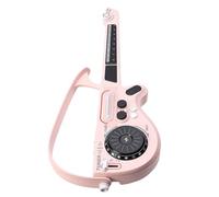 Generic Stringless Kids Electric Guitar with DJ Turntable for Interactive Musical Fun for Children Above 3 Years Old (Pink)