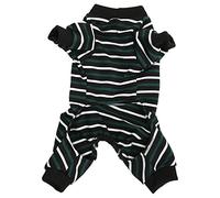Generic Striped Dog Pajamas Trendy Cute Hot Comfortable Stretchy Dog Jumpsuit for Pupping Cats Pet (L)